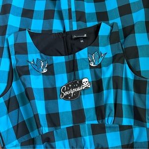 SOURPUSS SWALLOWS BUFFALO PLAID DRESS Size XXXL New With Tags